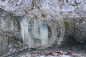 Ľadopád Piecky v Národnom parku Slovenský raj, Slovensko