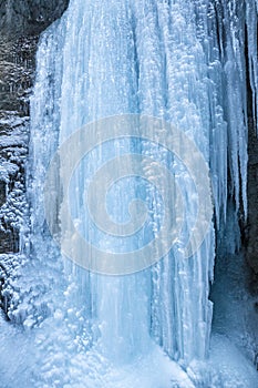 Icefall in a winter