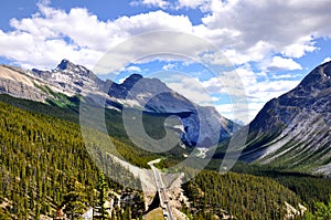 Icefields Parkway aerial view