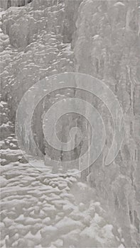 Iceflow dusted with snow