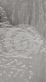 Iceflow dusted with snow