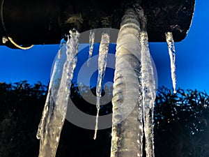 Iceicle at the roof