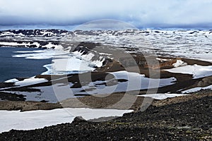 Iceland. Askja and Viti craters. Highland area.