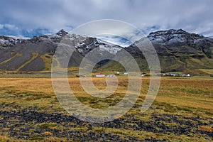 Iceland, Beautiful arctic landscape, wild field