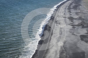 Iceland black sand beach