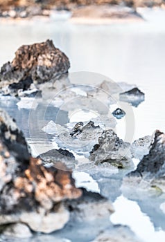 Iceland Blue Lagoon thermal water close-up shot