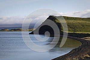 Iceland: Calm Myvatn lake