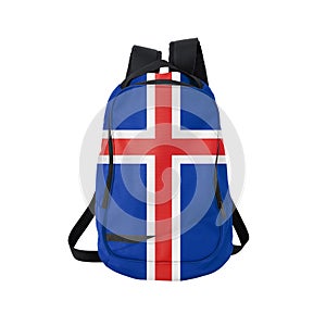 Island vlajka batoh na bielom 