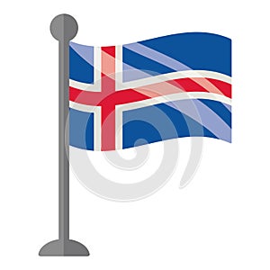 iceland flag in pole photo