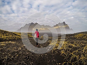 Iceland - Girl and the mountains