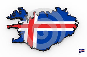 Iceland high detailed 3D map