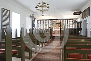 Iceland. Holar church, 1763. Interior. North Iceland.