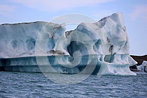 Iceland iceberg in Jökulsárlón glacier lagoon in the Vatnajökull National Park