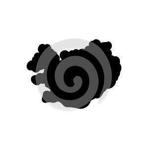 Black solid icon for Iceland, map and country
