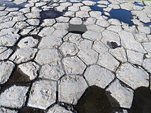 Iceland Kirkjugolf basalt columns 2017