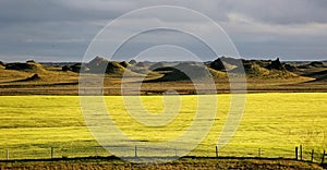 Iceland landscape natural looking landscape in green colours