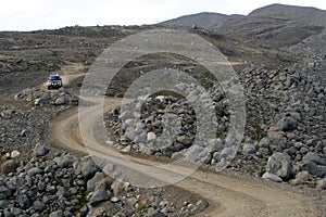 Iceland mountain road