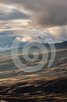 Iceland mountain sunset hiking walking person