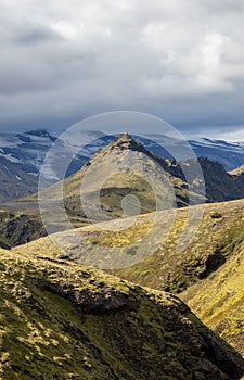 Iceland mountain sunset hiking walking person