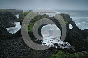 Iceland nature landscape. Gatklettur