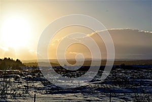 North winter in Iceland