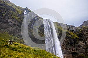 Iceland\'s iconic waterfall, Seljalandfoss: a breathtaking beauty