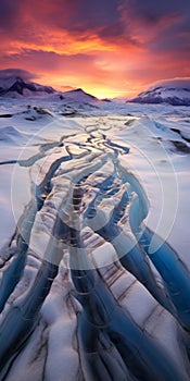 Sunrise Over Ice Glacier A Captivating Photo By Jimmie Peck photo