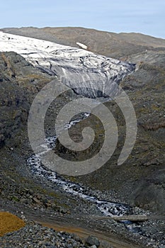 Iceland valley glacier photo