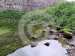 Iceland the view of the Asbyrgi canyon 2017