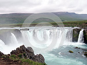 Iceland view of the Godafoss waterfall 2017