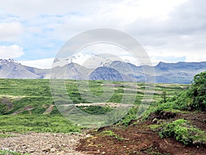 Iceland the view of Hvannadalshnukur mountains 2017