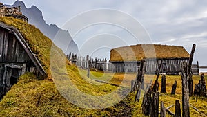 Iceland - Vikings village hidding under the tall mountains