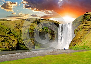 Islanda cascata Skógafoss 