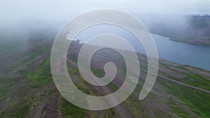 Iceland West Fjords Ring Road Aerial From Clouds to Hair Pin Turn