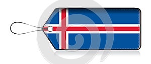 Icelander emoji flag, Label flag of  Product made in Iceland
