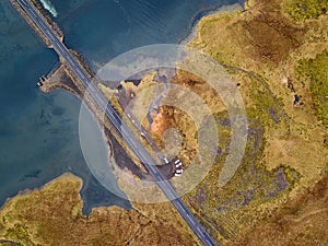 Icelandic aerial photography captured by drone.
