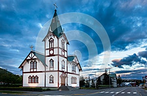 Icelandic church in the little town of Husavik