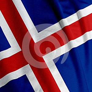 Icelandic Flag Closeup photo