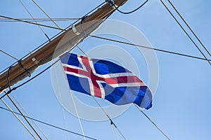 The Icelandic flag on Italian sailing ships