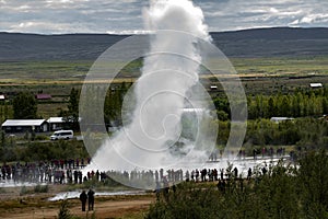 The Icelandic Geyser, Strokkur, erupting