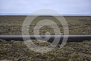 Icelandic landscape with country roadway