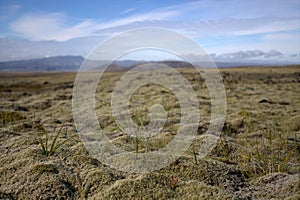 Icelandic landscape with outhwash plain