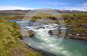 Icelandic landscape, River Blanda in Iceland, near BlÃ¶nduos