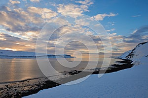 Icelandic landscape in winter