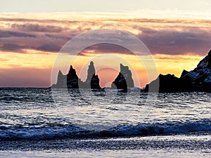 Icelandic Sea close to the beach