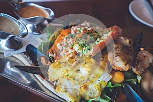 Icelandic seafood plate cuisine national food