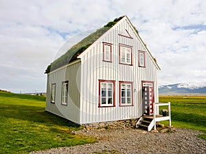 Icelandic traditional house in countryside