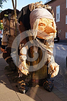 Icelandic trolls on streets of Reykjavik downtown,, Iceland