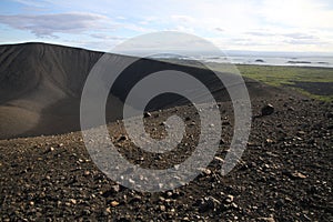 Icelandic tuff ring volcano