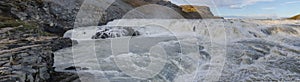 Icelandic Waterfall Gullfoss - Golden Falls. the most powerful on Iceland and Europe